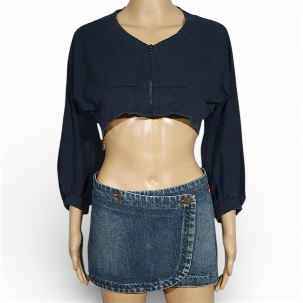 Cop Copine Vintage Cropped Sweater Avant-garde Y2K